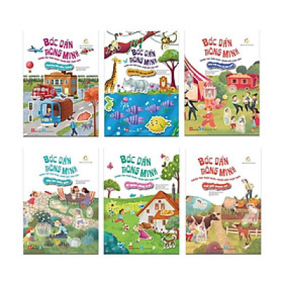 Combo Bóc Dán Thông Minh - Luyện Tay Thật Khéo, Luyện Mắt Thật Tinh (6 cuốn) / Sách Kích Thích Sự Phát Triển và Tư Duy Của Con Trẻ