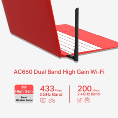 USB Wifi Mercusys AC650 High Gain Dual Band MU6H - Hàng chính hãng