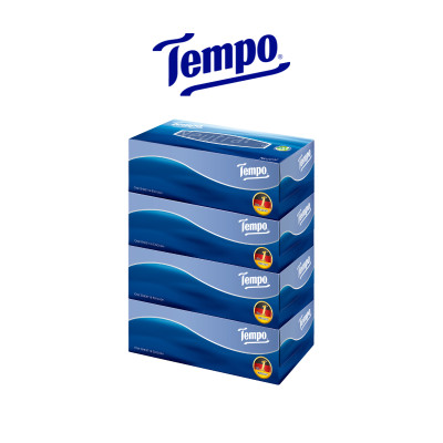 Lốc 4 Khăn Giấy Hộp Tempo 86 Tờ - Không Mùi