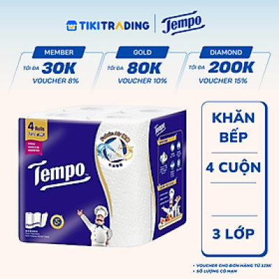 Lốc 4 Cuộn Khăn Giấy Bếp Đa Năng