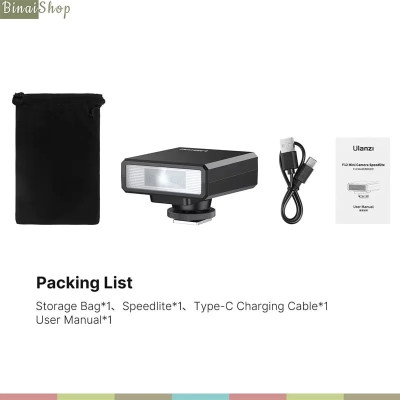 Ulanzi F12 - Đèn Flash Mini Đế Gắn Hotshoe Dành Cho Máy Ảnh So.ny, Ca.non, Ni.kon, Pa.nasonic, Oly.mpus, Fu.jifilm- hàng chính hãng