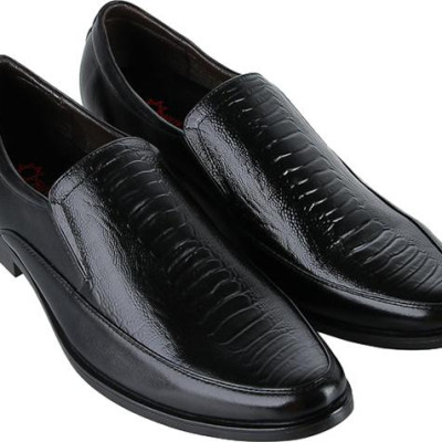 Giày Tây Nam Huy Hoàng Vân Đà Điểu Màu Đen HC7795