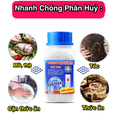 Bột Thông Bồn Cầu, Thông Tắc Ngẽn Cống, Lavabo. Loại Mạnh Xử Lý Triệt Để Nhanh Chóng