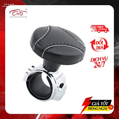 Tay Quay Trợ Lực Vô Lăng Ô Tô CIND JM-7613BS Màu Đen Chỉ Bạc