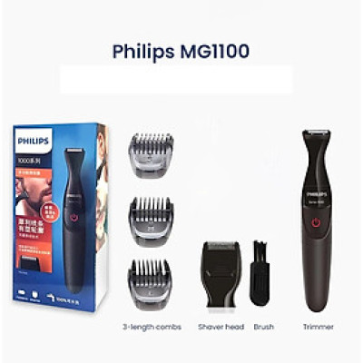 Máy Cạo Tỉa Râu Đa Năng Philips MG1100/16, lưỡi dao sắc, an toàn cho da| Bảo hành 2 năm toàn quốc