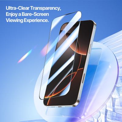 [Không Lẹm Viền] Miếng Dán Cường Lực Kèm Khung Tự Dán Dux Ducis cho iPhone 17 Pro Max / 17 Pro/ 17 Air/ 17, Roga Series_ Hàng chính hãng