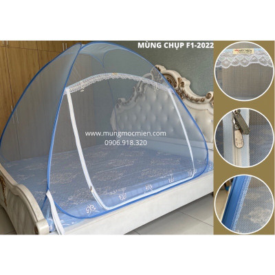 Màn chụp , Mùng chụp tự bung cao cấp Mộc Miên Đỉnh Chóp - Màn F1 - Kích thước 1,8mx2m ( hình thật )