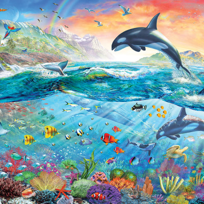 Bộ Tranh Xếp Hình Minh Châu 330 Mảnh – Đại Dương Rực Rỡ (Kích Thước 30x44cm)