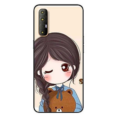 Ốp lưng dành cho Oppo Reno 3 Pro mẫu Nàng Ôm Gấu