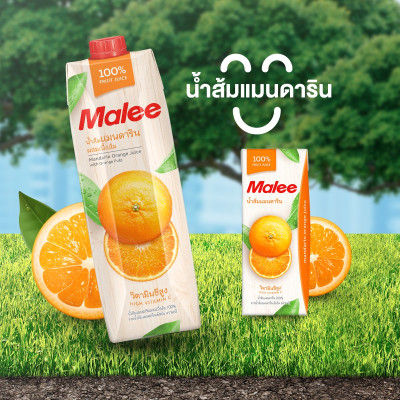 COMBO 3 Hộp Nước Ép Quýt Malee 200ml | Malee 100% Mandarine Orange Juice 200ml