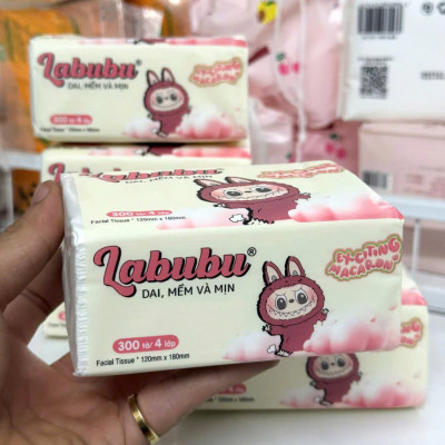 Combo 10 bịch giấy ăn Labubu  loại 1 - 300 tờ  - 4 lớp / 1 gói siêu mềm mại siêu dai ,  thiết kế nhỏ gọn , có thể mang theo  an toàn và tiện lợi