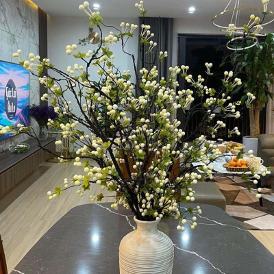 Cành cổ sơ ri trang trí cắm điểm - dài 100cm gồm 6 nhánh - Cây giả, hoa lụa trang trí nhà cửa