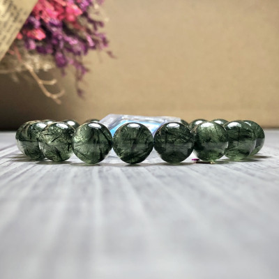 Vòng tay Thạch Anh Tóc xanh 10mm chuẩn 4A