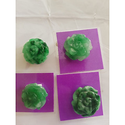 Mặt dây chuyền bông hồng nổi xanh đẹp Chất liệu 100% đá cẩm thạch xanh tự nhiên giao bất kỳ đẹp hết ạ Nữ về bọc Vàng lên làm mặt dây chuyền đeo đẹp sang  ạ