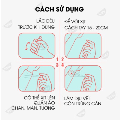 Xịt Tinh Dầu Đuổi Muỗi Sả Chanh Kobi Giúp Chống Muỗi, An Toàn Cho Bé   - 100ml