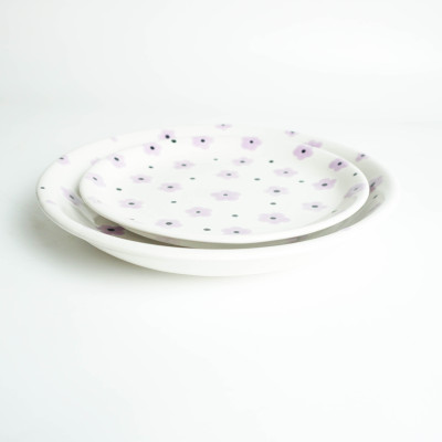 Dĩa tròn 01 (18cm) - Họa tiết Li Ti