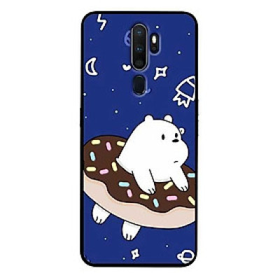 Ốp lưng dành cho Oppo A5 ( 2020 ) - A9 ( 2020 ) - Find X2 - F11 Pro mẫu Gấu Trắng Donut