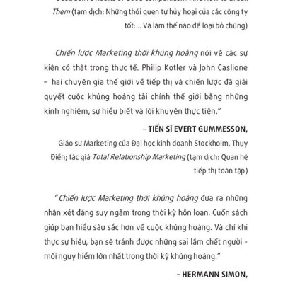 Chiến Lược Marketing Thời Khủng Hoảng