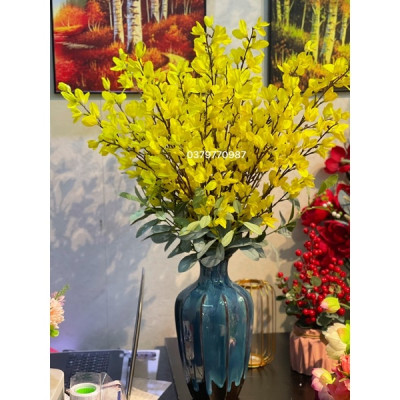 Cành mai mỹ - 1 cành - 2 nhánh - dài 90cm - Cây giả, hoa lụa Decor trang trí nhà cửa