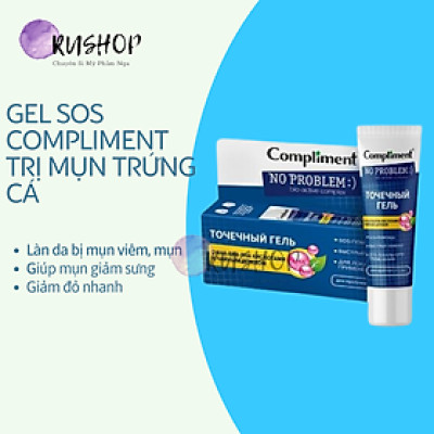 Gel mụn SOS Compliment No Problem loại bỏ mụn nhanh chóng 25ml