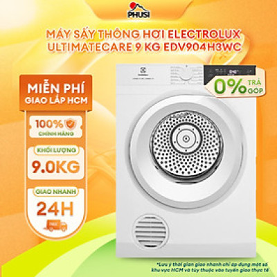 Máy sấy thông hơi Electrolux UltimateCare 9 kg EDV904H3WC - HÀNG CHÍNH HÃNG - CHỈ GIAO HCM