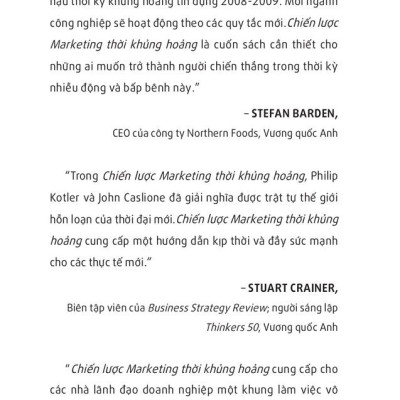 Chiến Lược Marketing Thời Khủng Hoảng