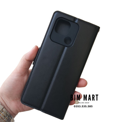 Bao da dạng ví dành cho Xiaomi POCO C40 Hanman có quai cài - Hàng nhập khẩu