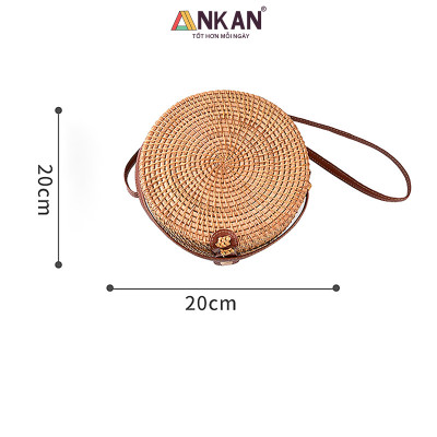 Túi Mây Thời Trang Có Dây Đeo – Túi Mây Vintage Handmade, Túi Mây Đeo Chéo Đi Biển, Picnic, Dạo Phố