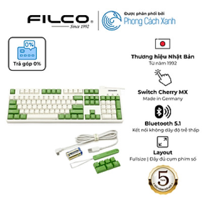 Bàn phím cơ Filco Majestouch Convertible 3X Matcha - Fullsize - Hàng Chính Hãng