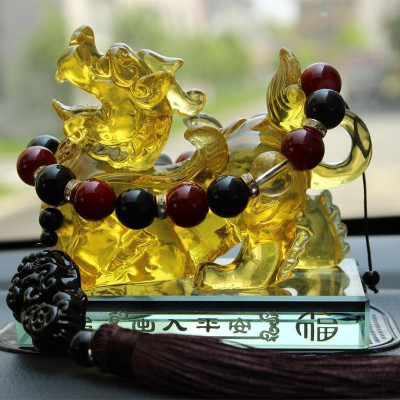 Tượng Tỳ Hưu Để Bàn Tặng Kèm Chuỗi Hạt Để Bàn Làm Việc, Xe Hơi