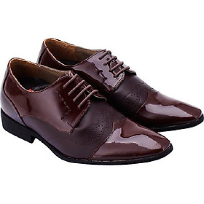 Giày Tăng Chiều Cao Nam Huy Hoàng HT7181 - Nâu Đất