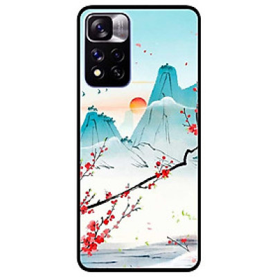 Ốp lưng dành cho Xiaomi Redmi Note 11 Pro 5G ( Bản Nội Địa ) mẫu Núi Hoa Đỏ