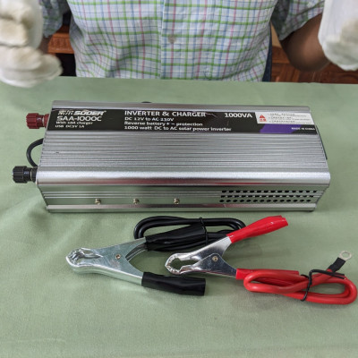 Kích đổi điện 12V sang 220V Hãng Suoer 1000W 2IN1 kiêm sạc Bình ắc quy thông minh, tự ngắt khi đầy Bản Cao Cấp