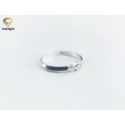 Nhẫn bạc Ý 925 Huệ Ngân -Đính Đá xinh xắn RR1196