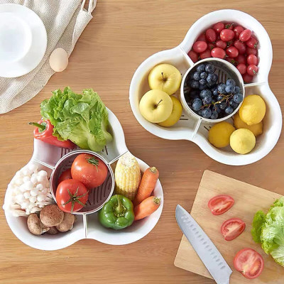 Rỗ đựng thực phẩm , rau ,củ , quả 4 ngăn có thể tháo rời - Hàng chính hãng 