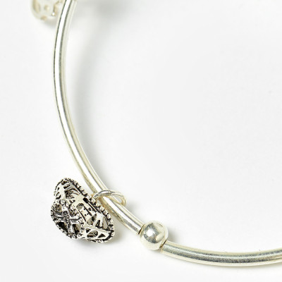 Lắc bạc charm hoa sen - Ngọc Quý Gemstones