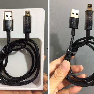 Cáp sạc dành cho iPhone 2.4A tự ngắt khi đầy Baseus Explorer Series CATS000401- Hàng chính hãng