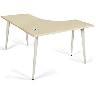 Bàn làm việc chân sắt Juno Sofa NT 1902BLP16 kiểu lượn bên phải 160 x 120 x 75 cm