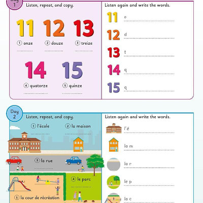 French For Everyone Junior 5 Words A Day: Learn And Practise 1,000 French Words