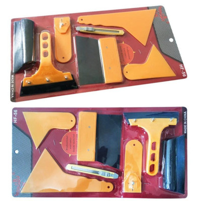 Trọn Bộ 7 món dụng cụ, tấm, miếng, dao nhựa hỗ trợ dán phim,decal trang trí xe ô tô