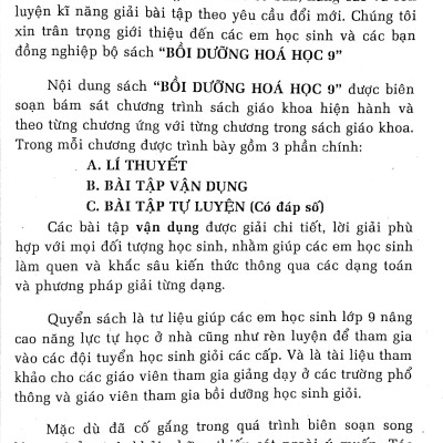 Bồi Dưỡng Hóa Học 9