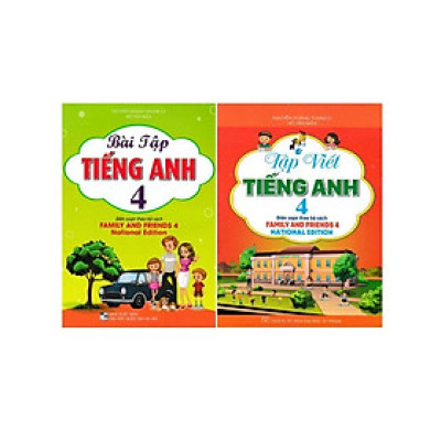 Sách - Bài Tập Tiếng Anh + Tập Viết Tiếng Anh Lớp 4 - Combo 2 Cuốn - Bộ Family And Friends 4 National Edition- Hồng Ân