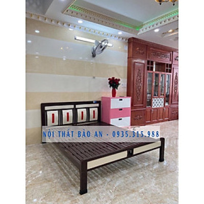 GIƯỜNG SẮT HỘP - NGANG 1M8 DÀI 2M 