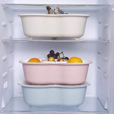 Rỗ đựng thực phẩm , rau ,củ , quả 4 ngăn có thể tháo rời - Hàng chính hãng 