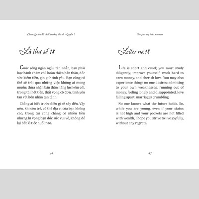 Combo 3 quyển Sách Song Ngữ Việt - Anh: The Journey Of Youth + The Journey Into Summer +The Journal To Grow Up