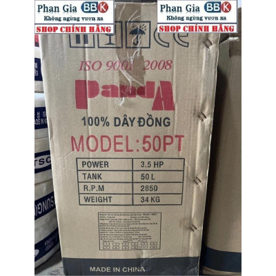 Máy nén khí PANDA 30L ,50L - 3.5HP chính hãƞg, Chuyên dùng công trình, BH 12 Tháng ,100% Dây đồng