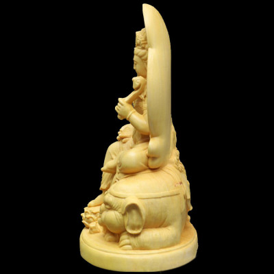 Tượng phật Phổ Hiền Bồ Tát cưỡi voi bằng gỗ Hoàng Dương V550