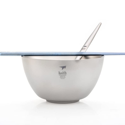 Tô chén ăn cách nhiệt 2 lớp Titanium Keith Ti5354 - 550ml
