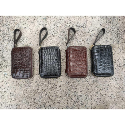 Ví đựng thẻ (card) mini Da cá sấu thật Cao cấp cho nam nữ!