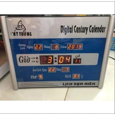 Đồng Hồ Treo Tường Vạn Niên Cao Cấp – Có Lịch Âm,  Sang Trọng, 40x30cm Chuẩn Phong Thủy